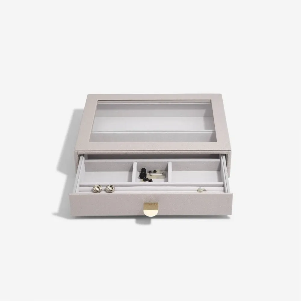 Classic 3 Drawer Jewellery Box - Taupe - 75886