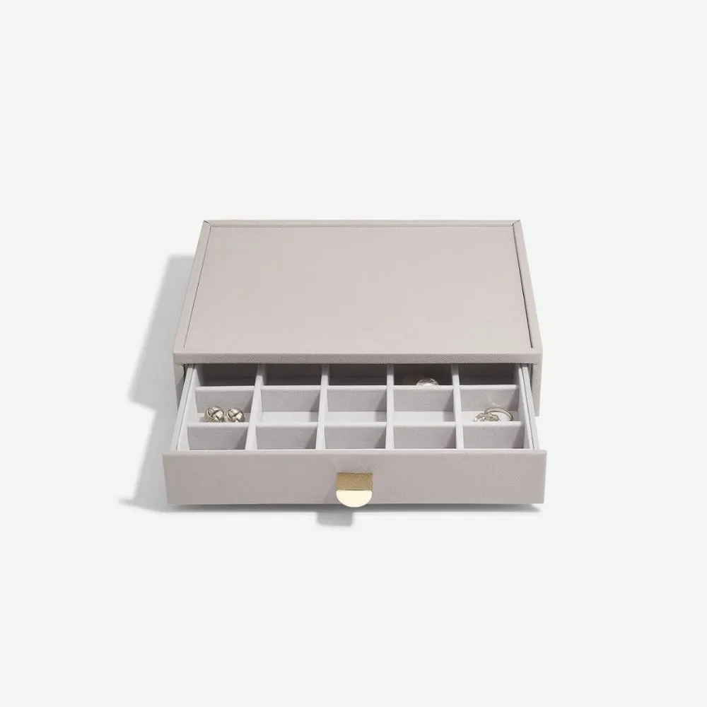 Classic 3 Drawer Jewellery Box - Taupe - 75886