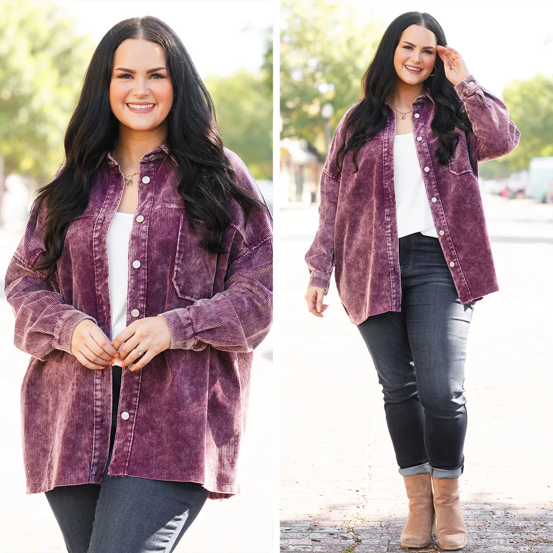 Close To You Shacket, Dark Plum
