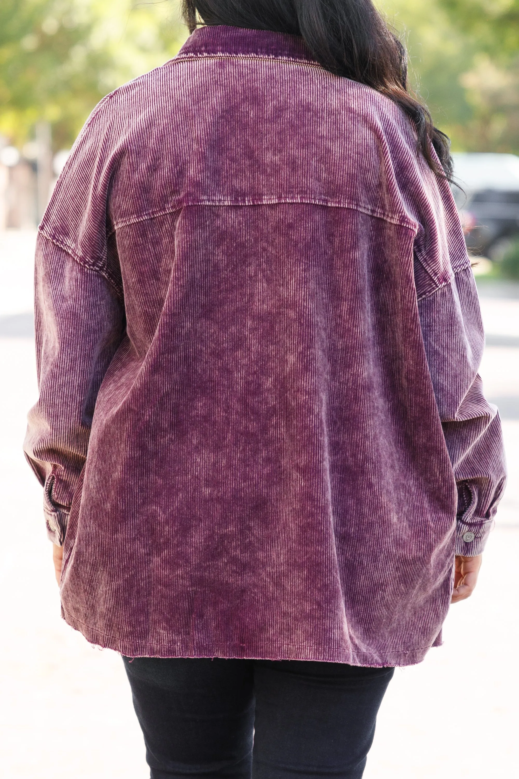 Close To You Shacket, Dark Plum