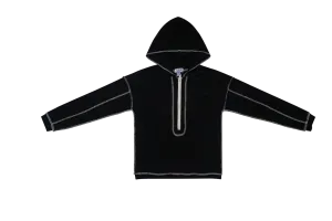 Crew Kids Black Textured Hoodie Maxi Set