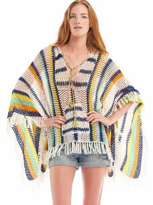 Crochet Baja Poncho Hoodie