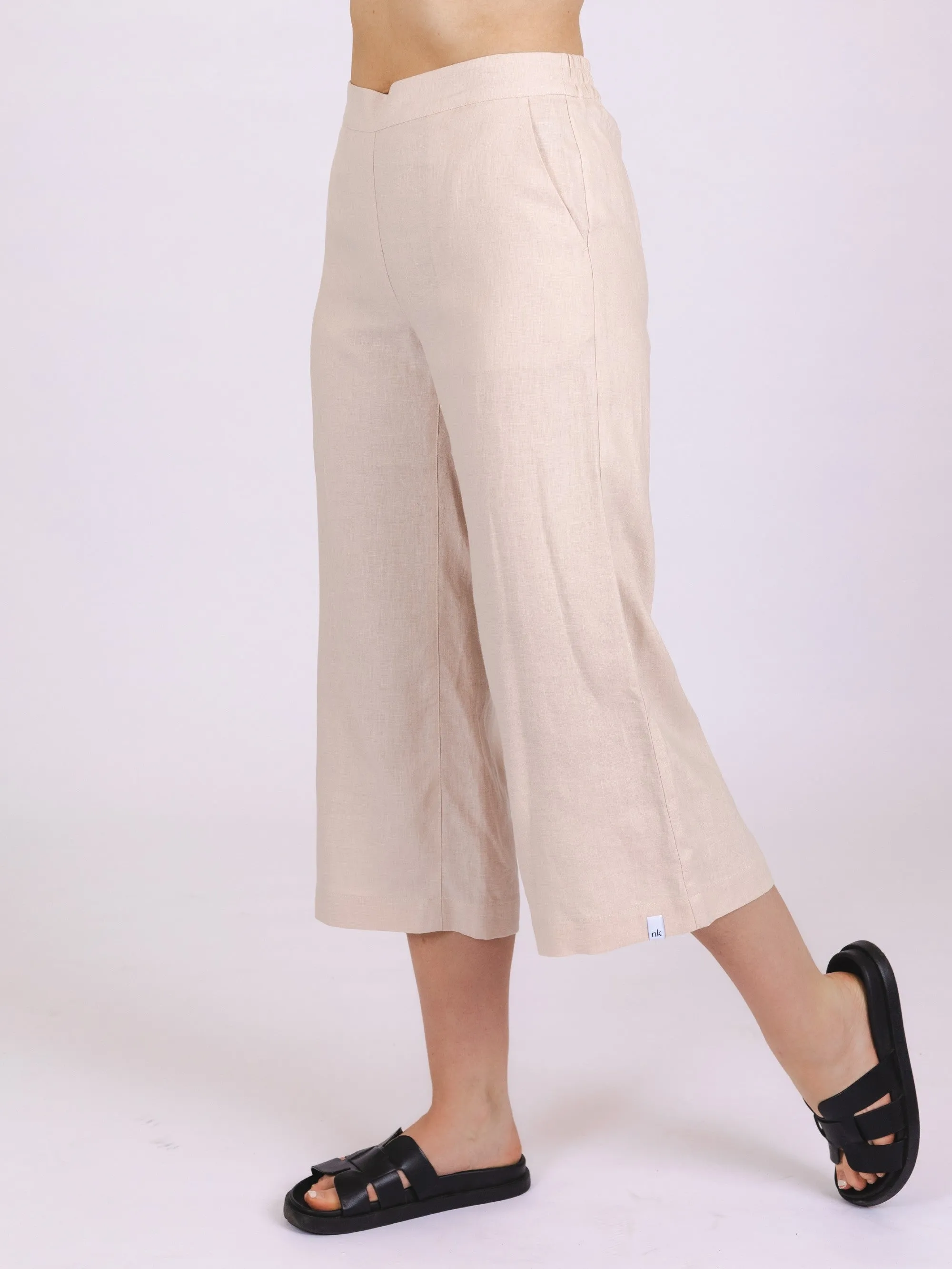 Culottes pellavahousut, Sandshell