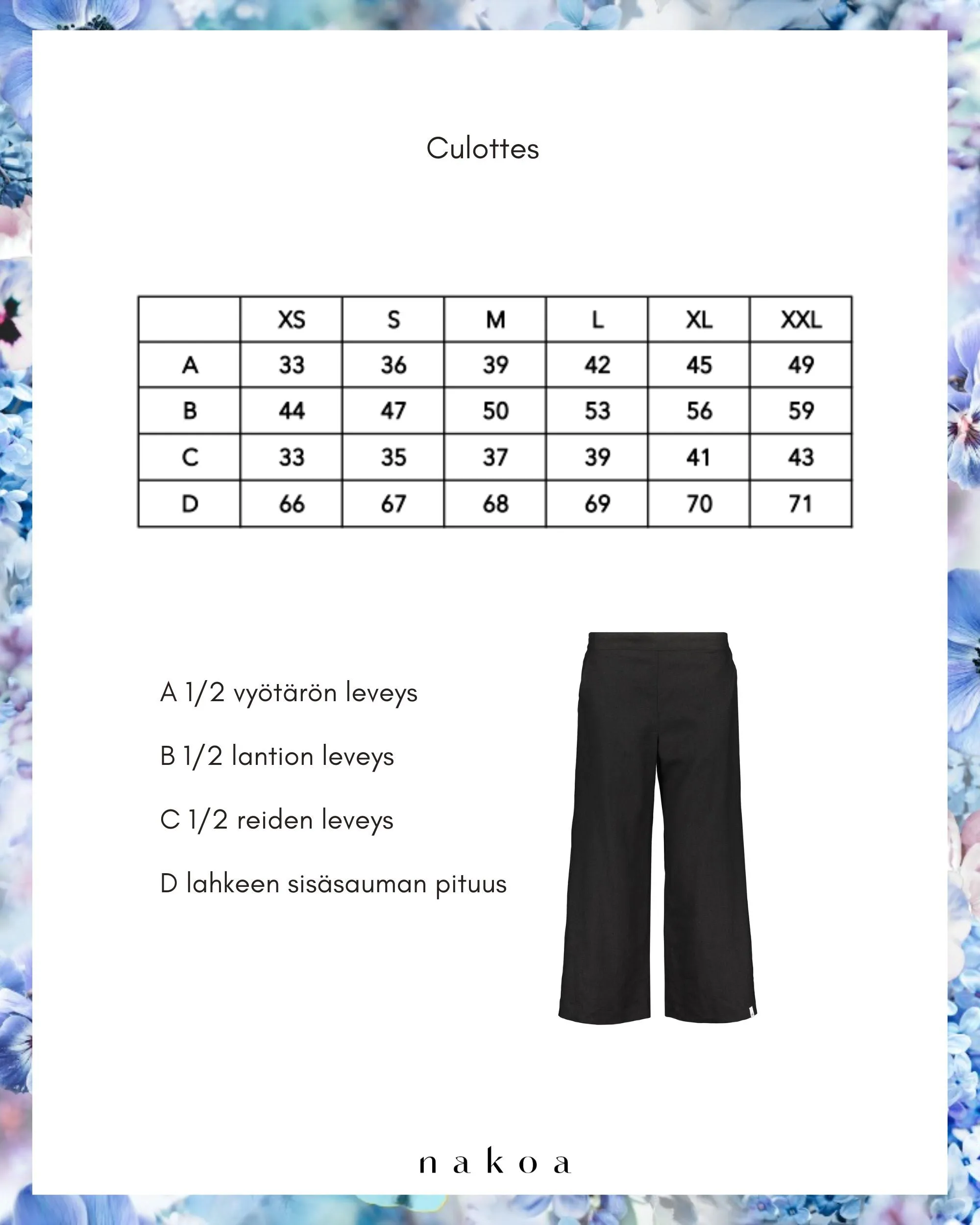 Culottes pellavahousut, Sandshell