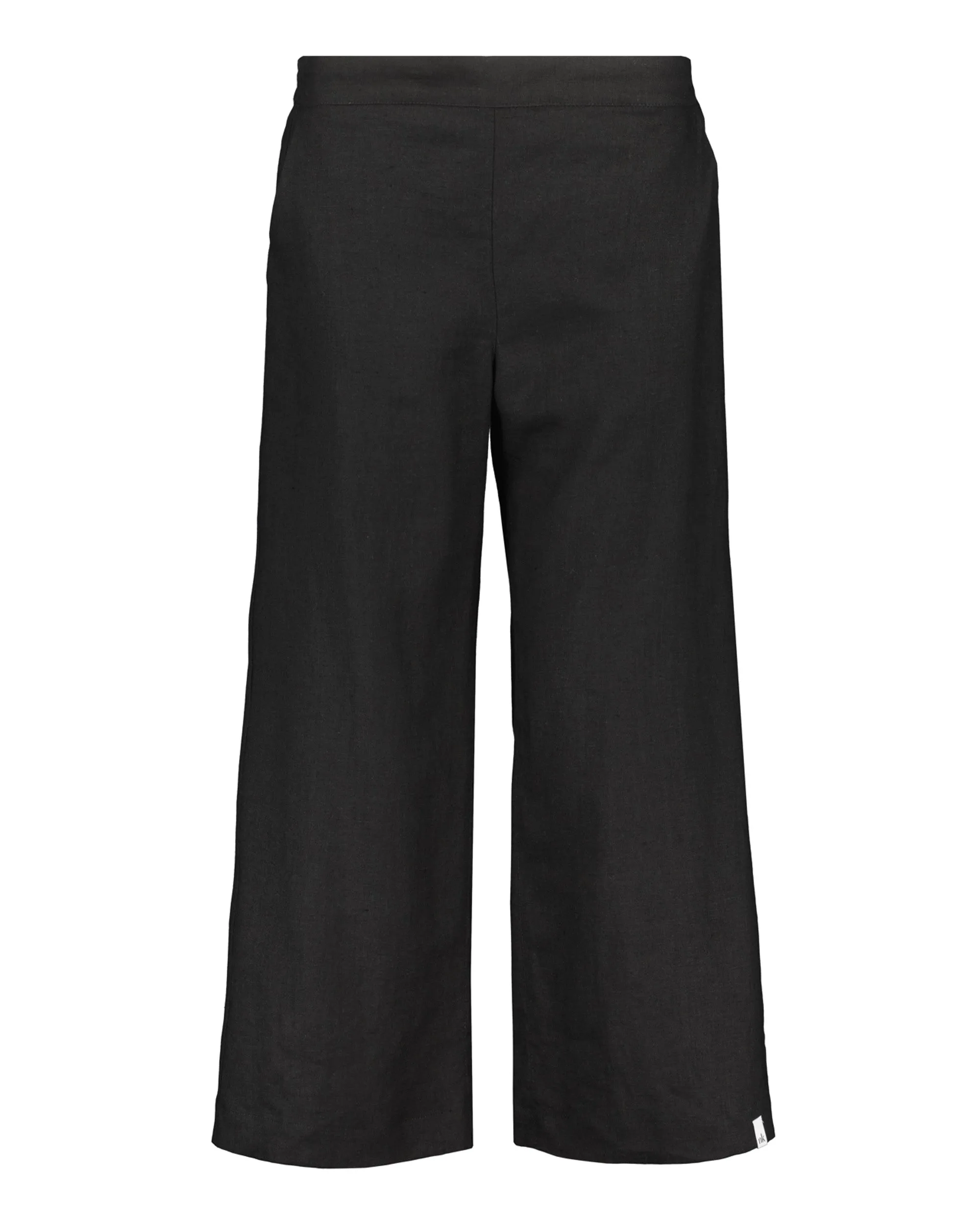 Culottes pellavahousut, Stonewashed Black