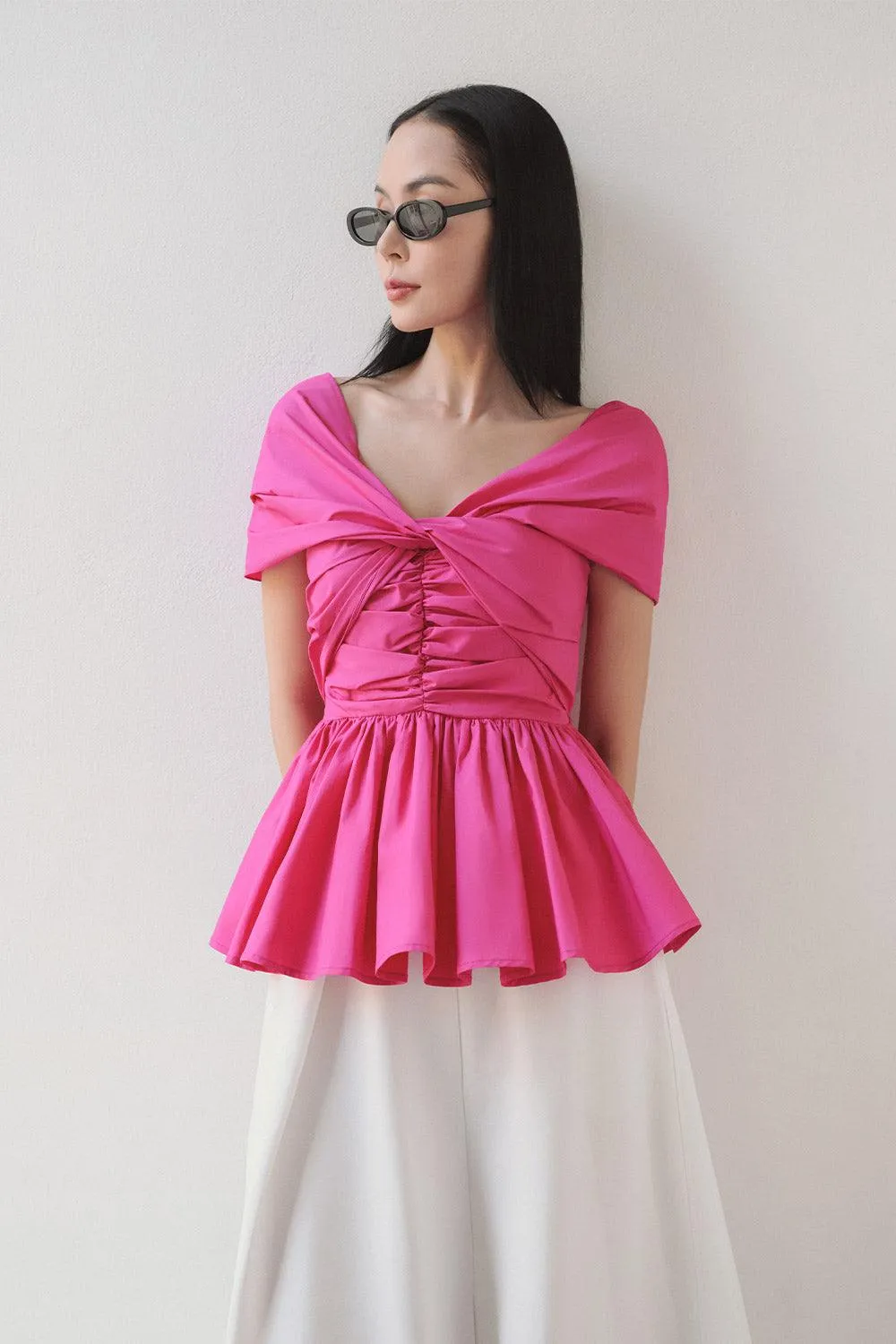 Daffodil A-line High Waist Crepe Maxi Skirt