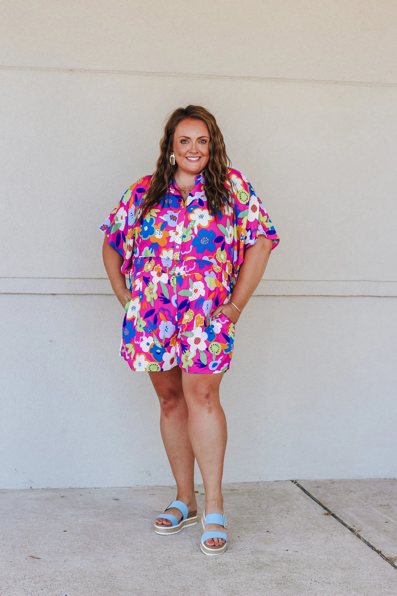 Dakota Flower Bomb Pink Romper