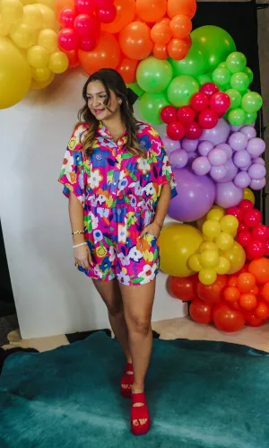 Dakota Flower Bomb Pink Romper