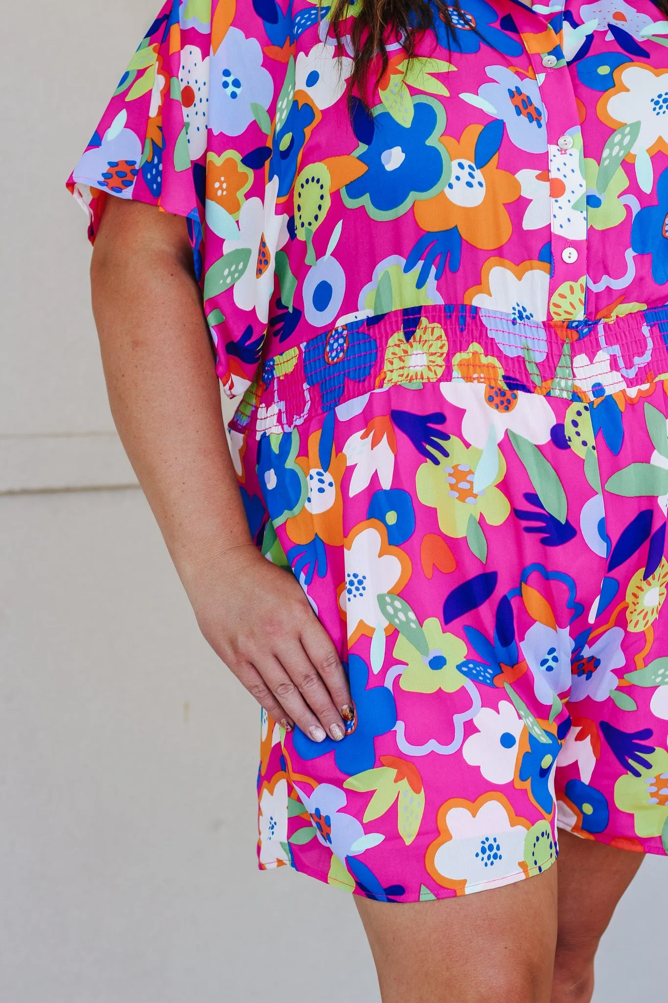 Dakota Flower Bomb Pink Romper