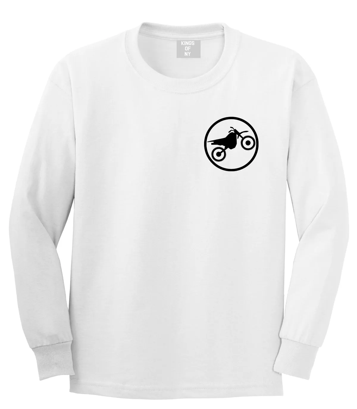 Dirt Bike Chest Mens Long Sleeve T-Shirt