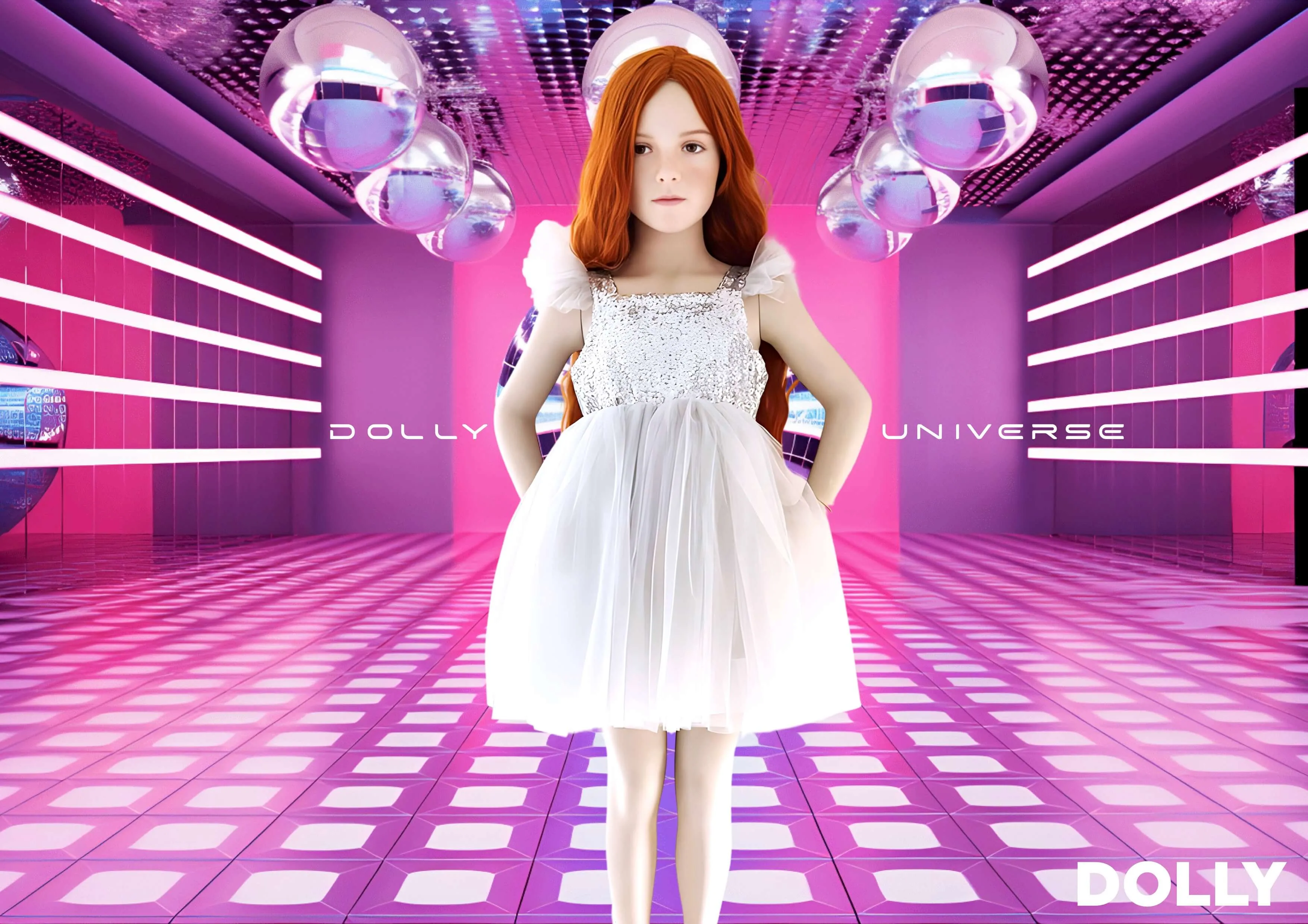DOLLY UNIVERSE SEQUIN GLITTER GALAXY TUTU DRESS silver grey