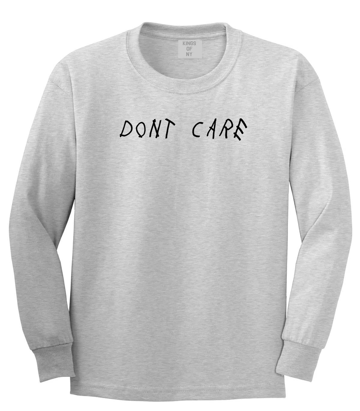 Dont Care Mens Long Sleeve T-Shirt
