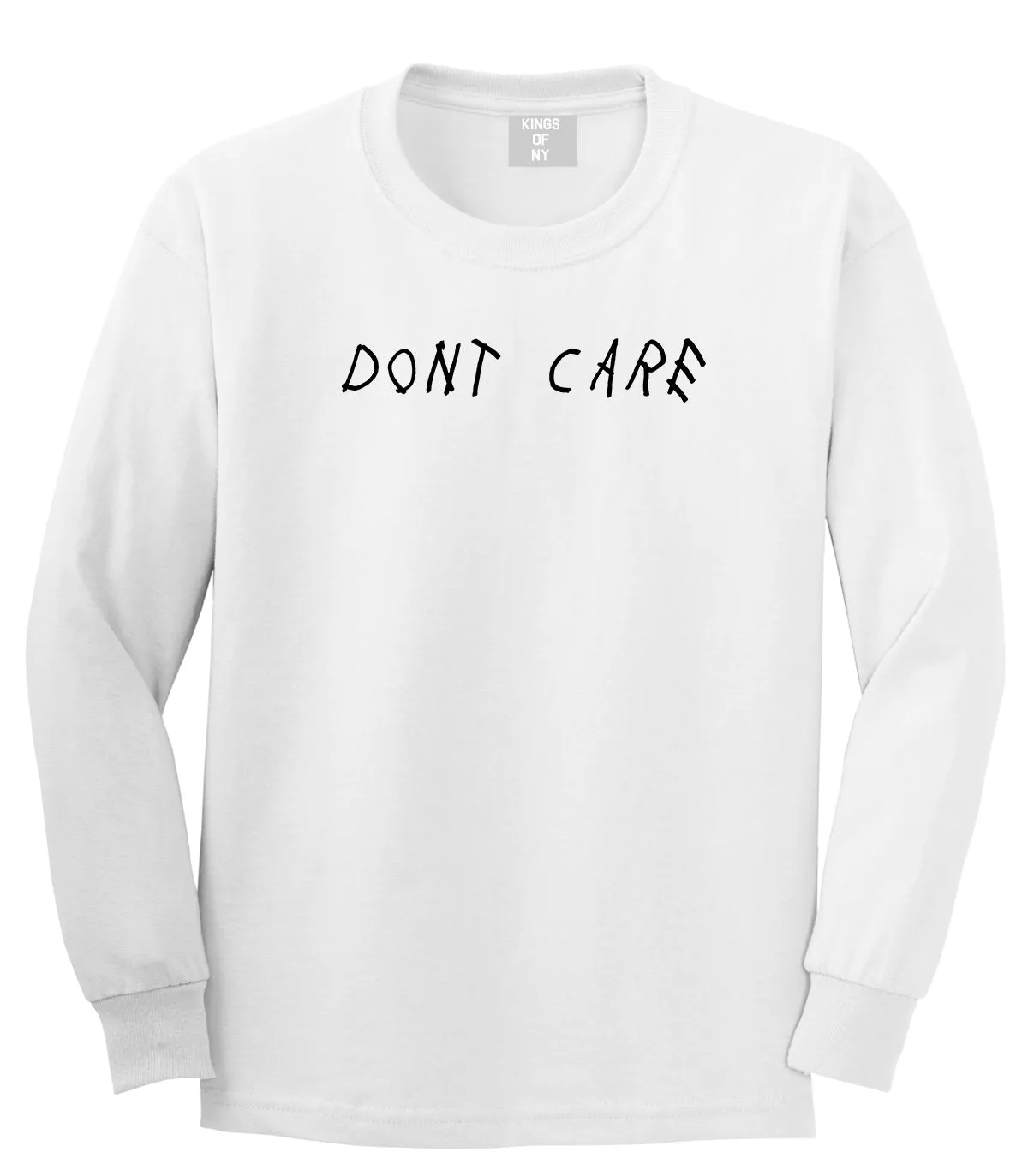Dont Care Mens Long Sleeve T-Shirt