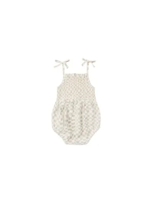 Dove Check Kaia Romper