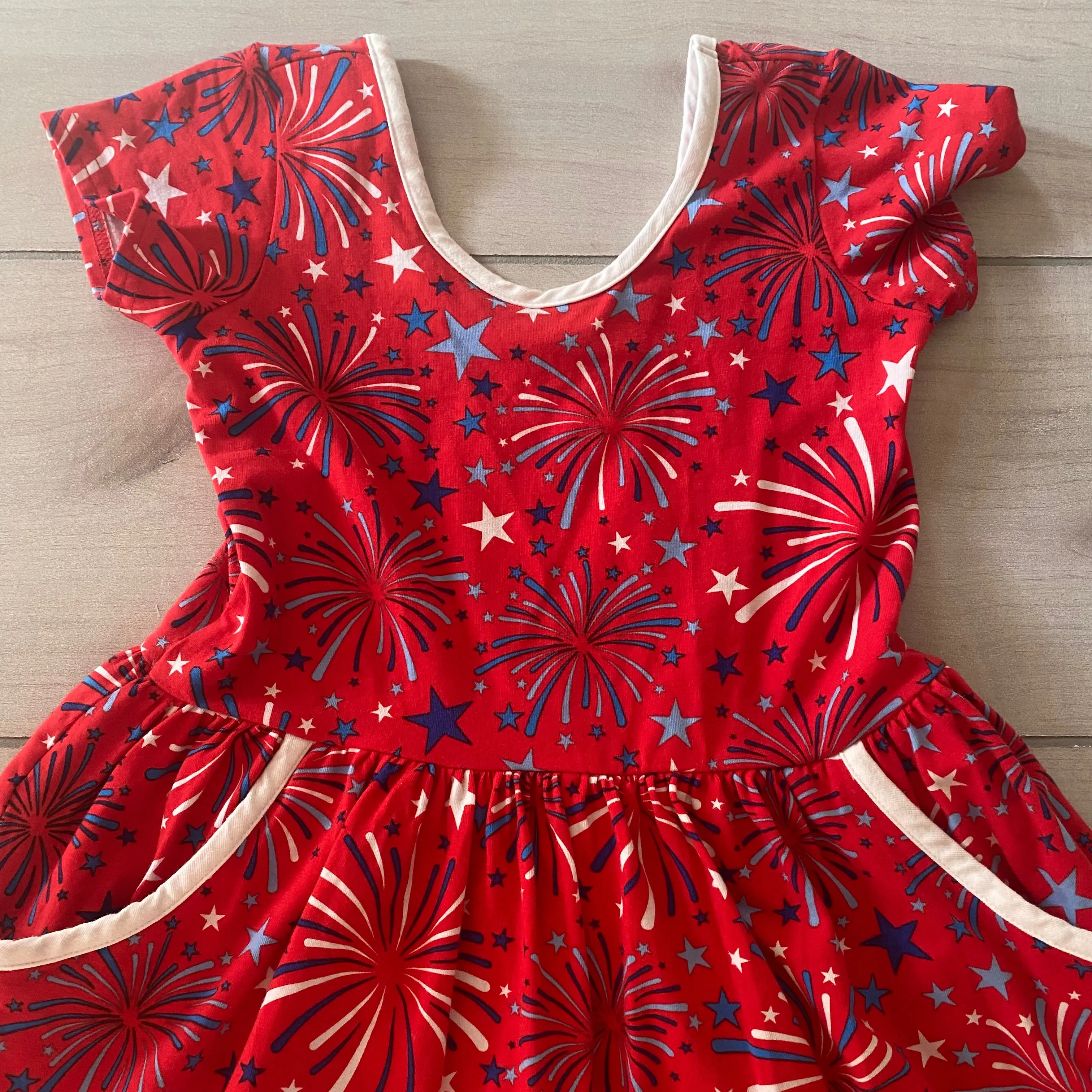 Eleanor Rose Joy Fourth of July Short Romper