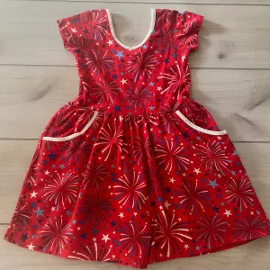 Eleanor Rose Joy Fourth of July Short Romper