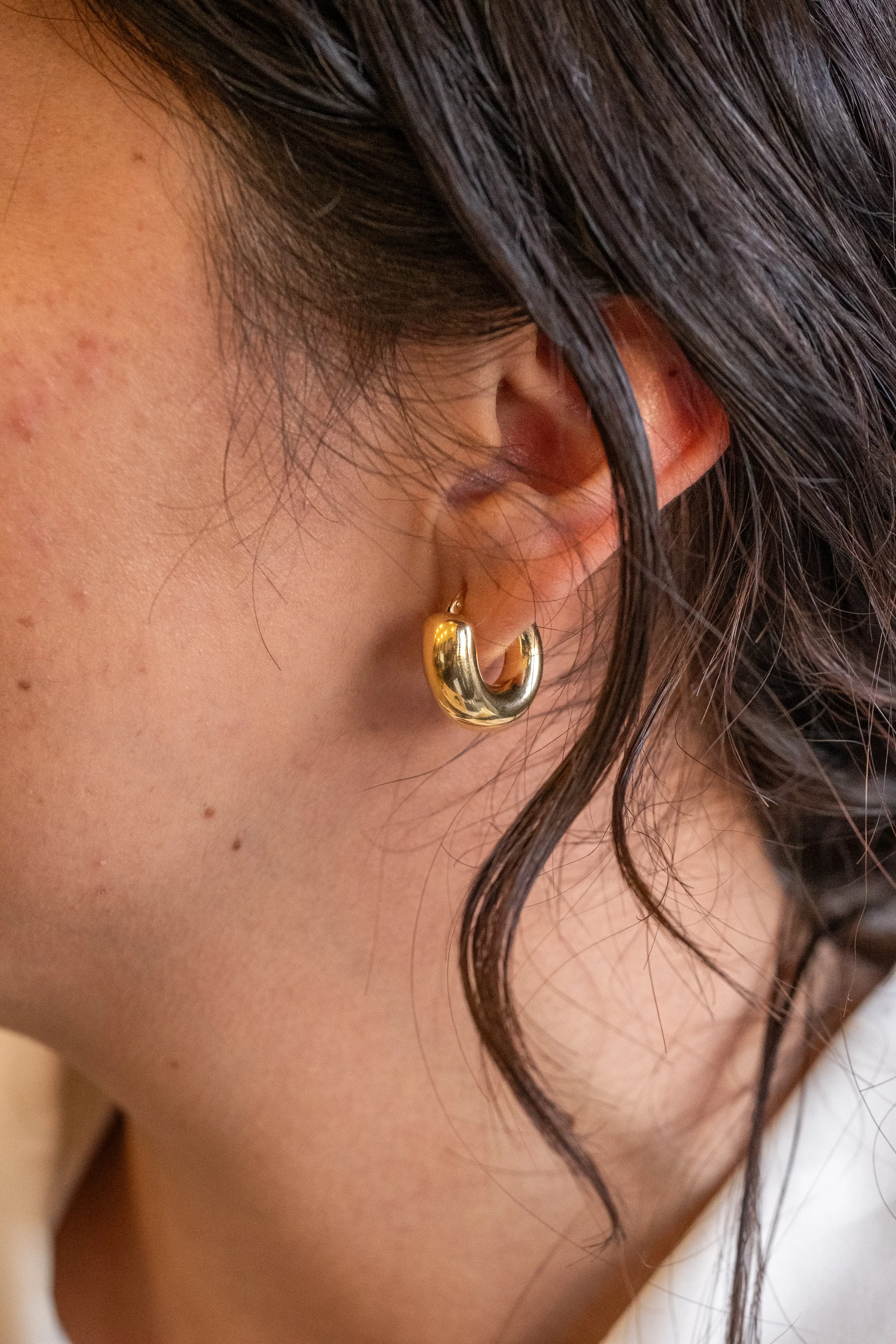 Electroform 20mm Hoop Earrings, 14k Yellow Gold