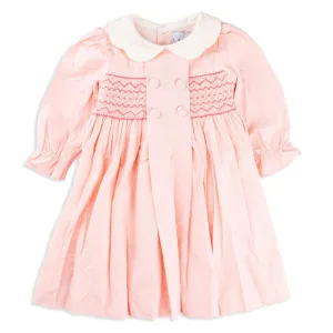 Eloise Hand-Smocked Corduroy Pink Dress