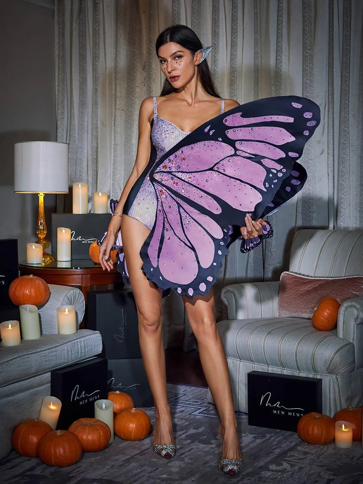 Elysian Butterfly Embellished Romper