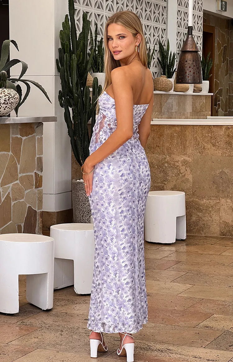 Faint Purple Lace Maxi Skirt
