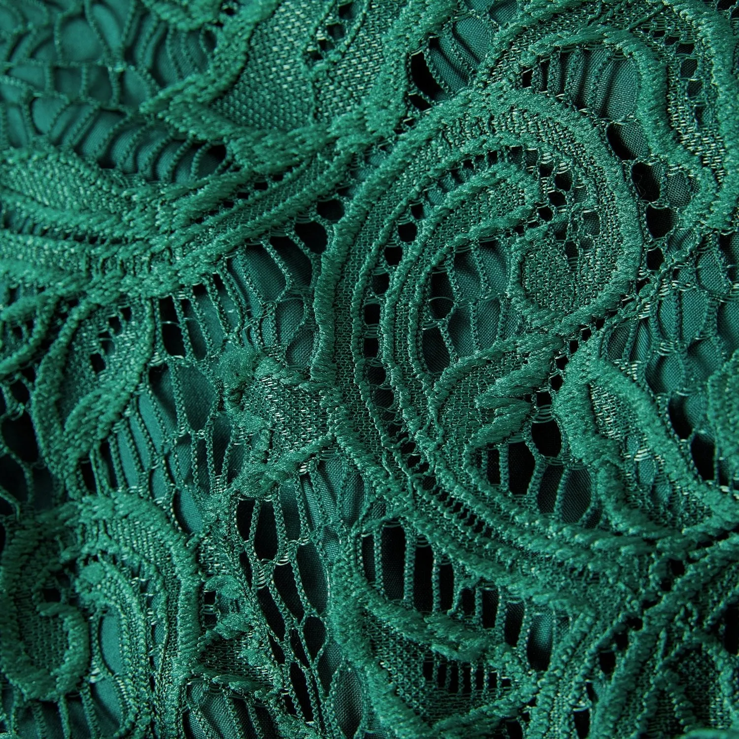 Family Matching Green Lace Spliced Dresses and Short-sleeve Colorblock Polo Shirts Sets
