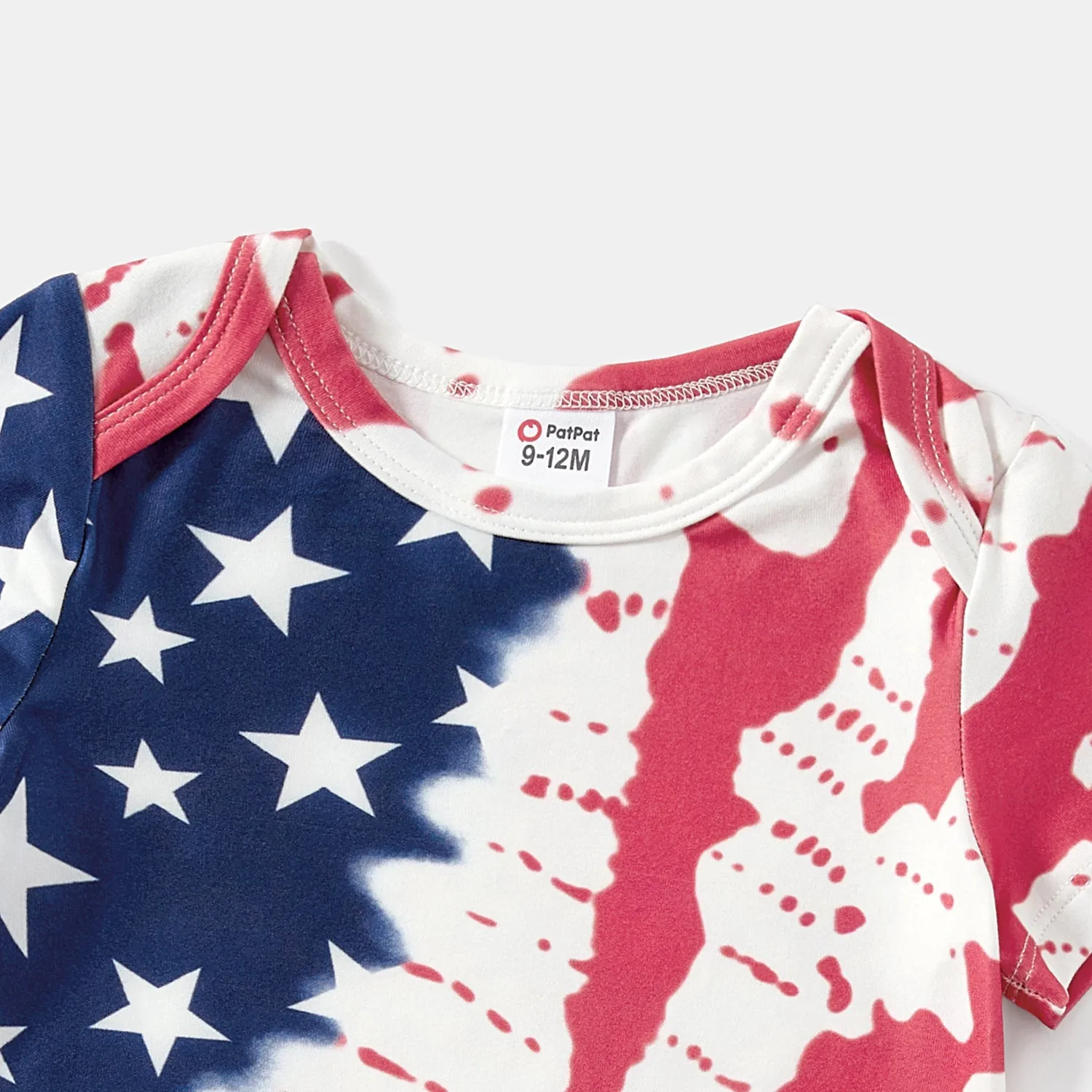 Family Matching Outfits Independence Day Drawstring Short-Sleeve Bodycon and T-Shirts