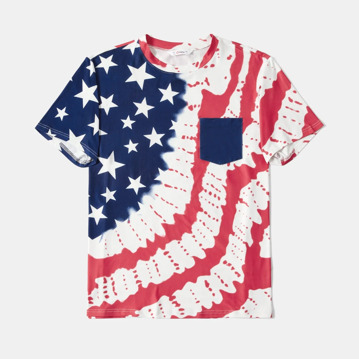 Family Matching Outfits Independence Day Drawstring Short-Sleeve Bodycon and T-Shirts
