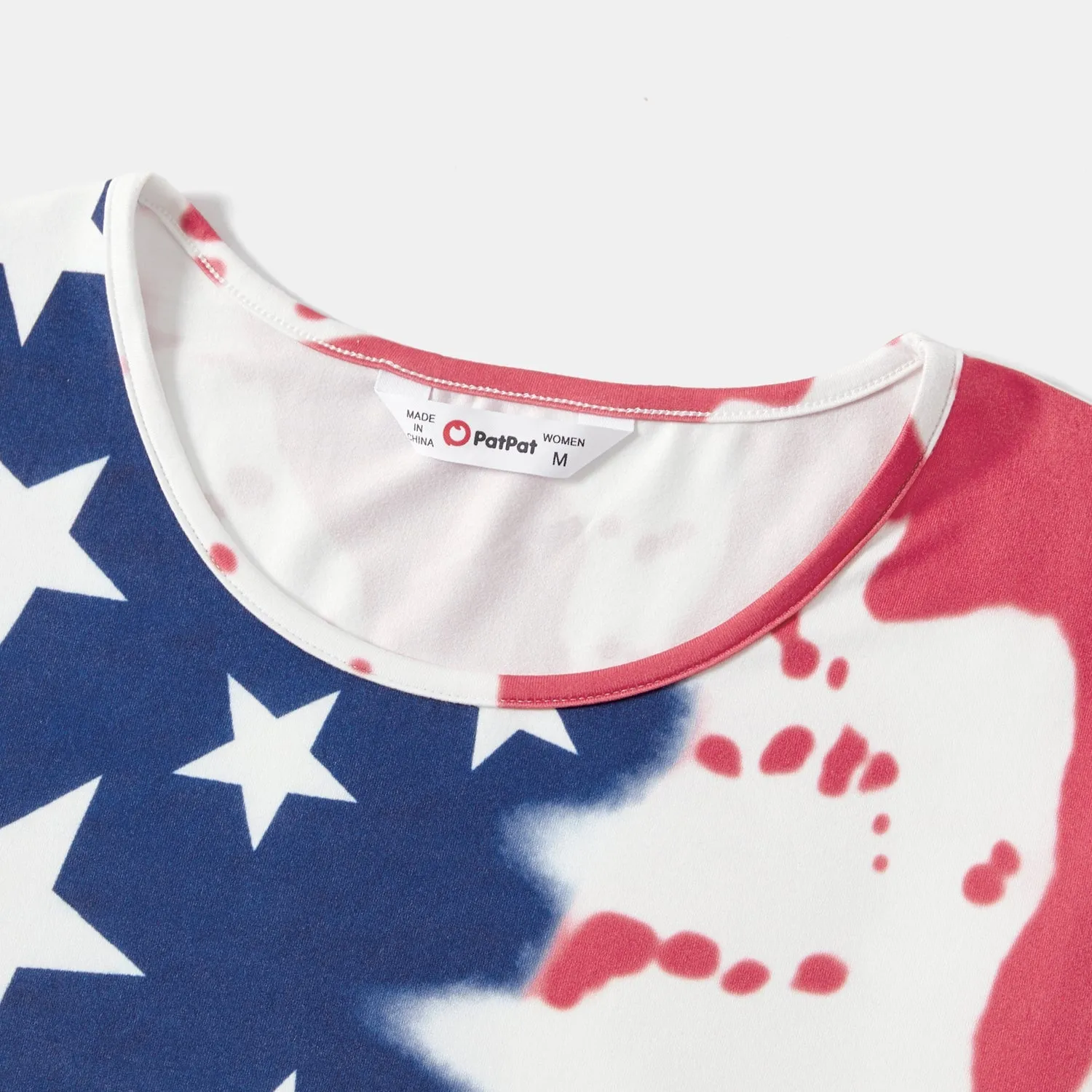 Family Matching Outfits Independence Day Drawstring Short-Sleeve Bodycon and T-Shirts