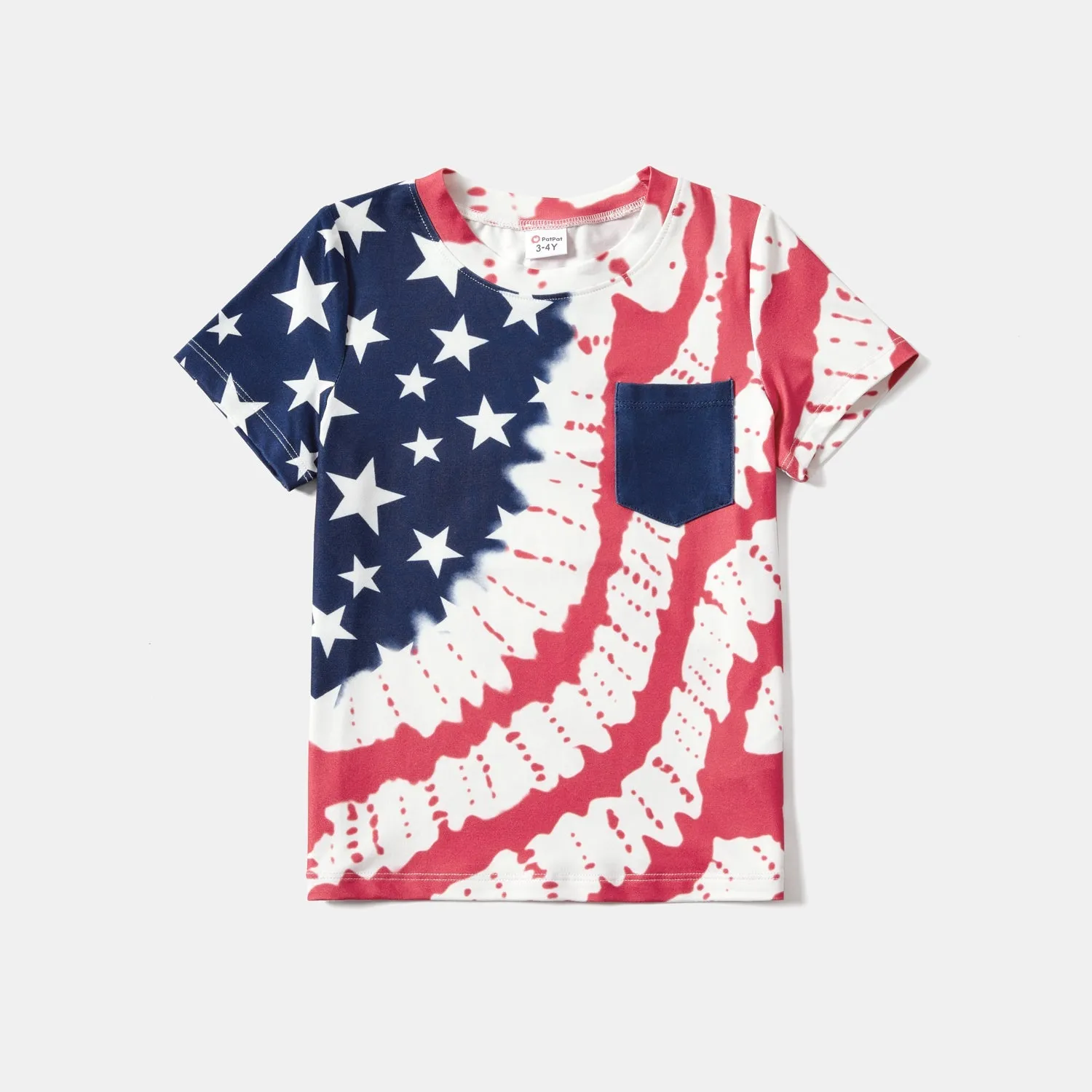 Family Matching Outfits Independence Day Drawstring Short-Sleeve Bodycon and T-Shirts