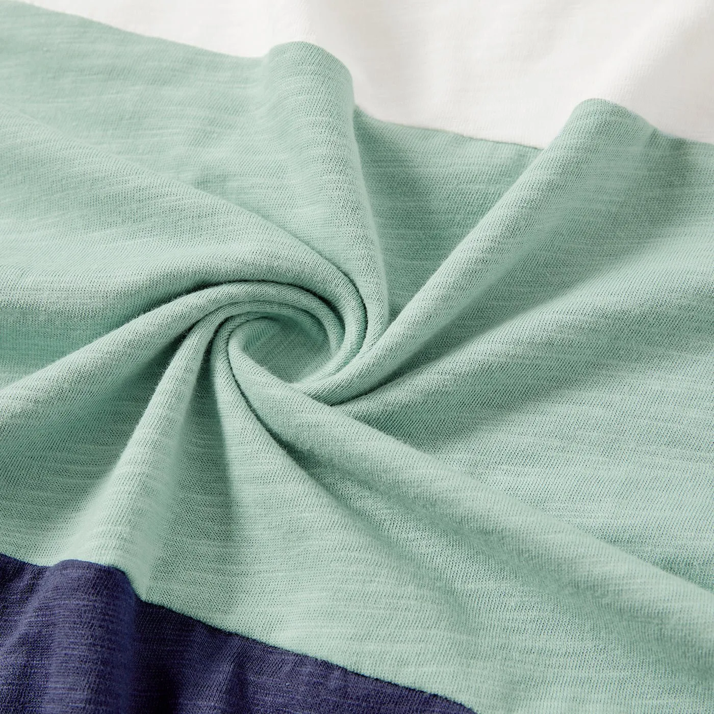 Family Matching Solid Cotton Button Front Drawstring Tank Dresses and Short-sleeve Colorblock T-shirts Sets