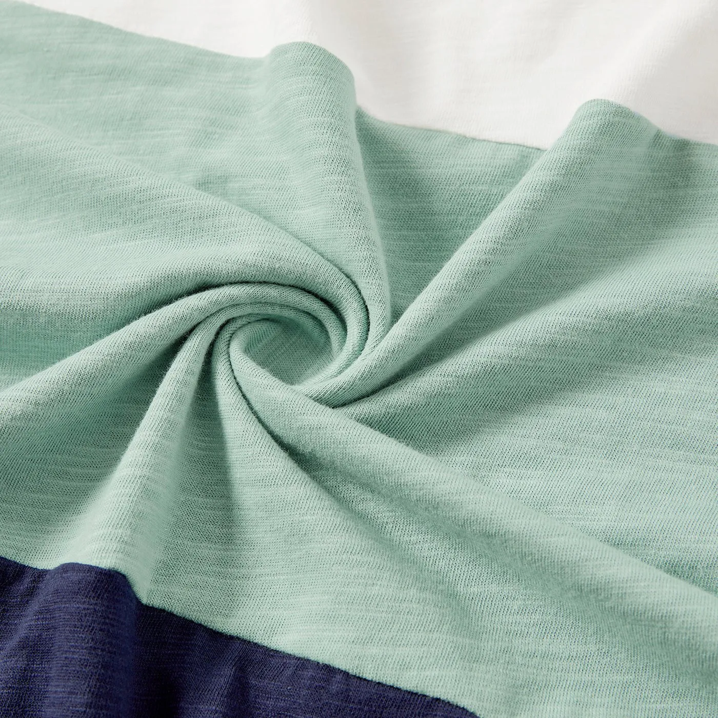 Family Matching Solid Cotton Button Front Drawstring Tank Dresses and Short-sleeve Colorblock T-shirts Sets