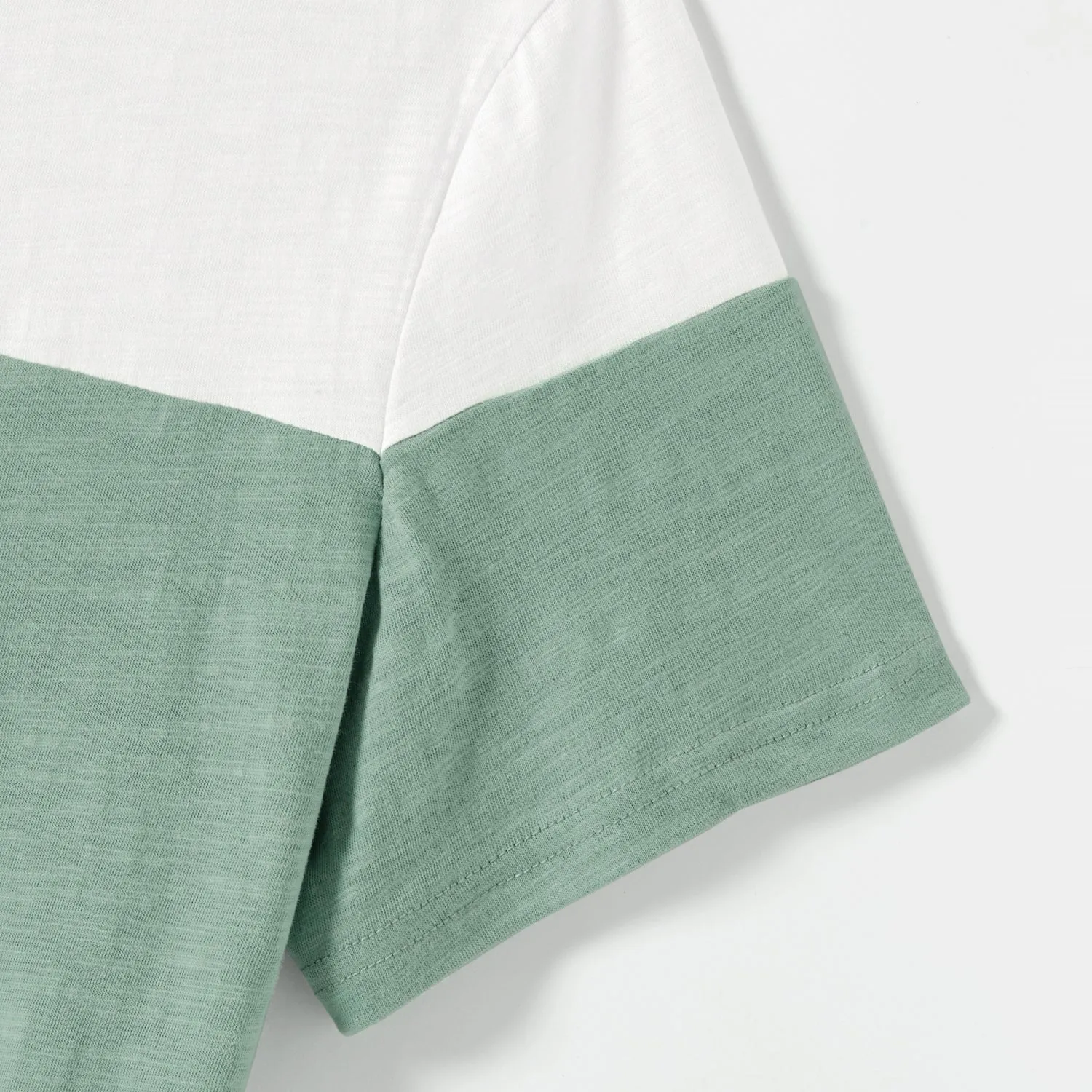 Family Matching Solid Cotton Button Front Drawstring Tank Dresses and Short-sleeve Colorblock T-shirts Sets