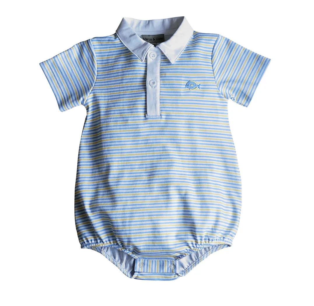 Fish Baby Boy's Romper Pima Cotton
