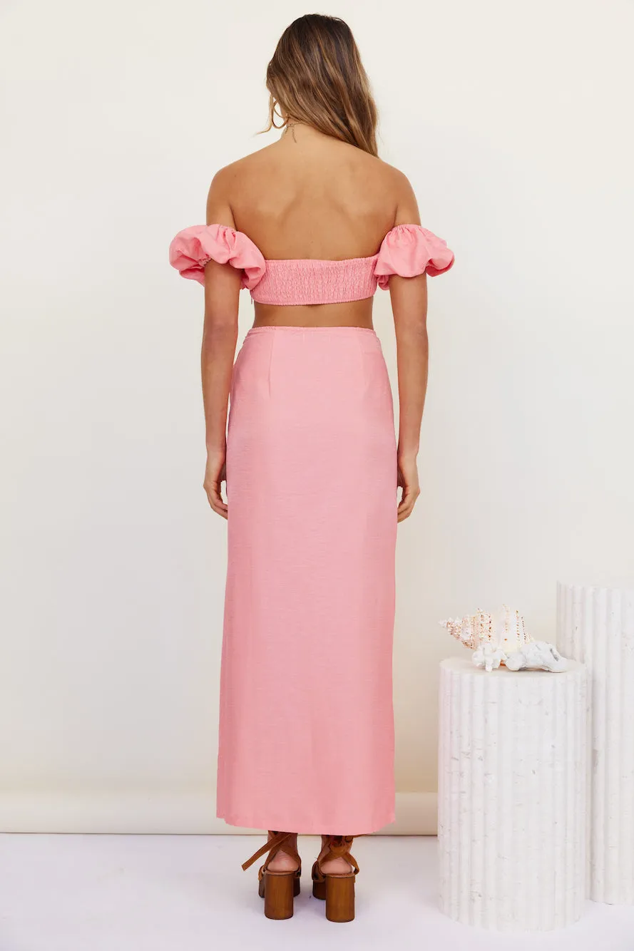 Foremost Maxi Skirt Pink
