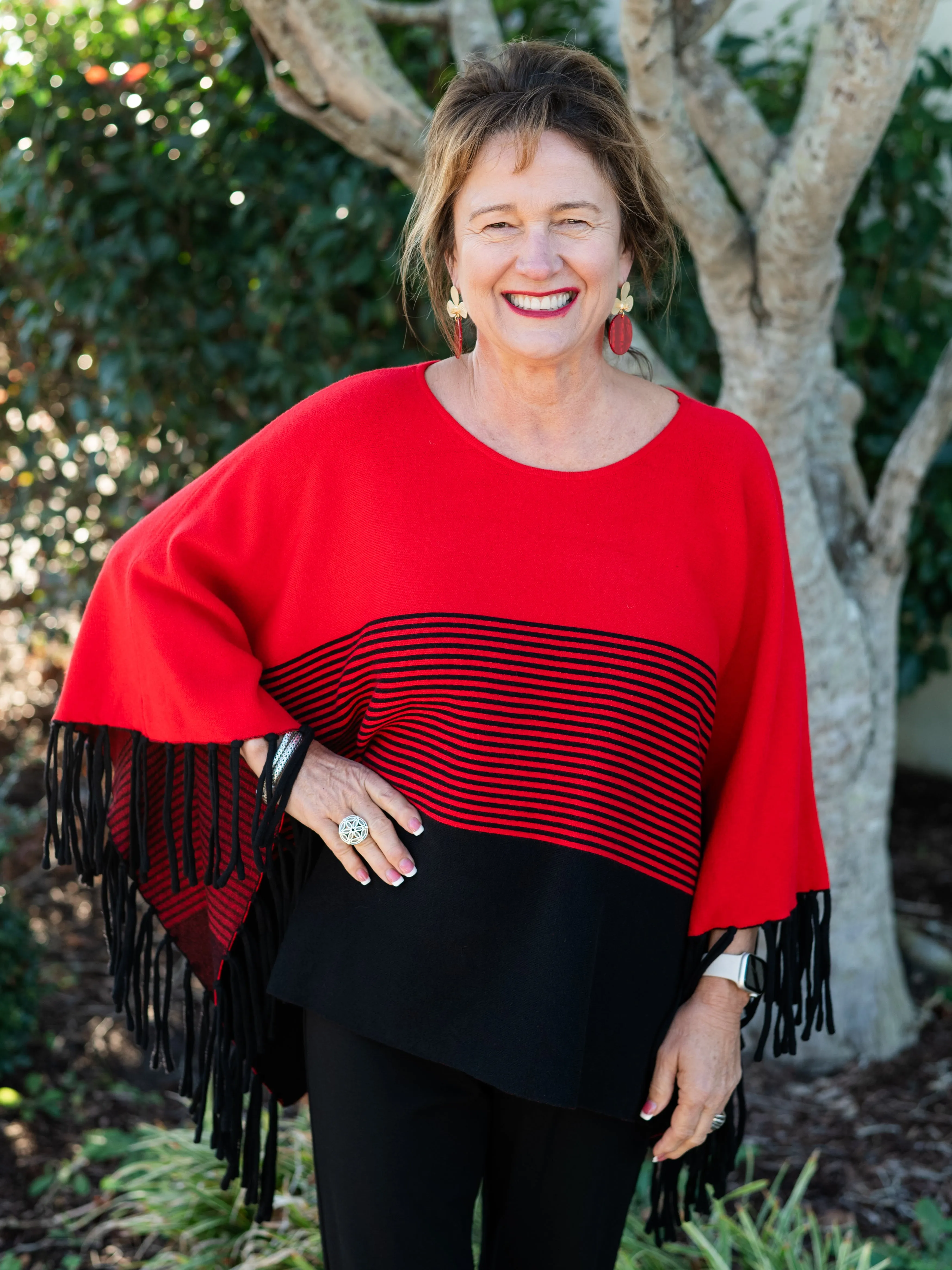 Fringe Edge Poncho by Multiples