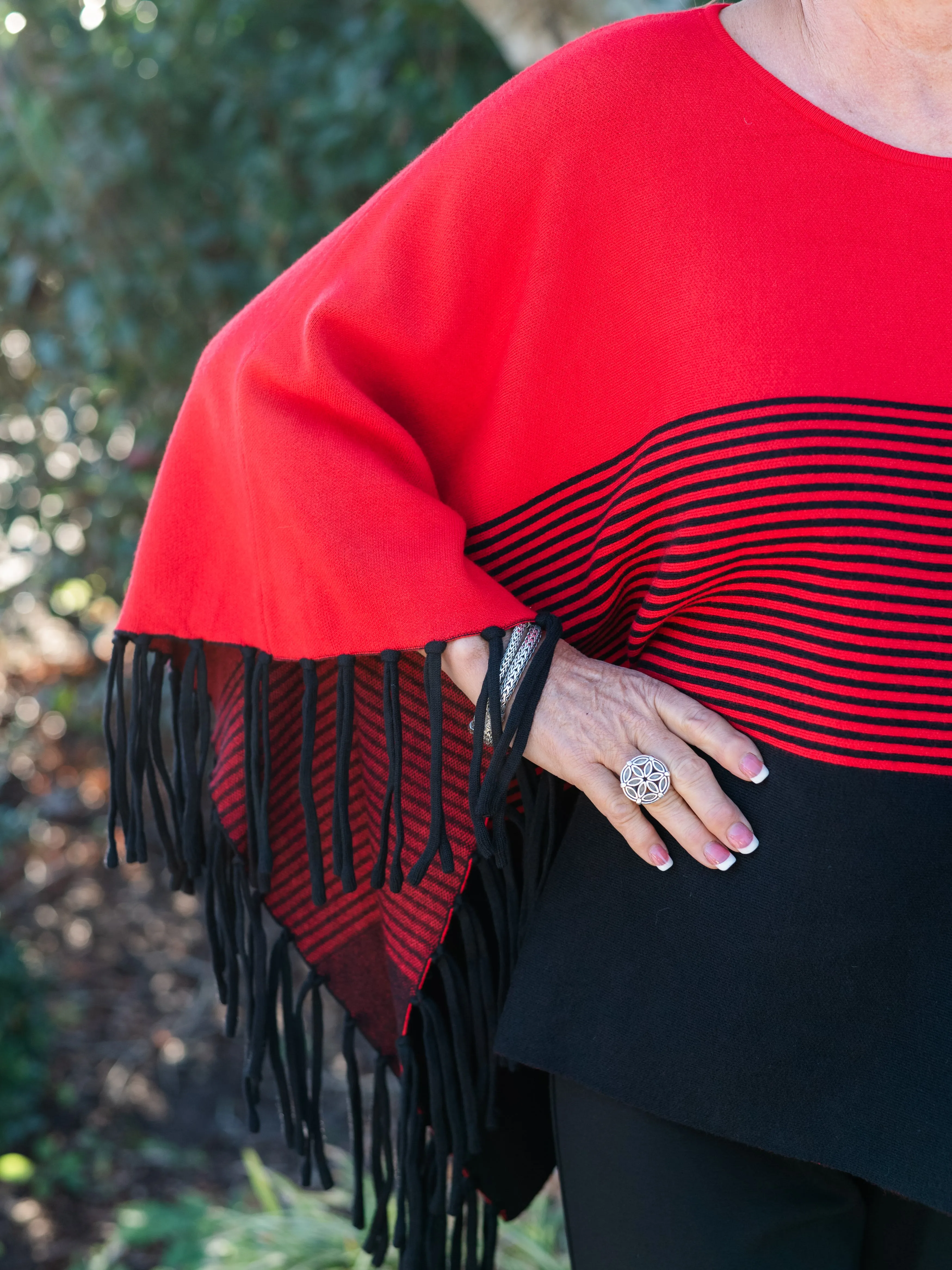 Fringe Edge Poncho by Multiples