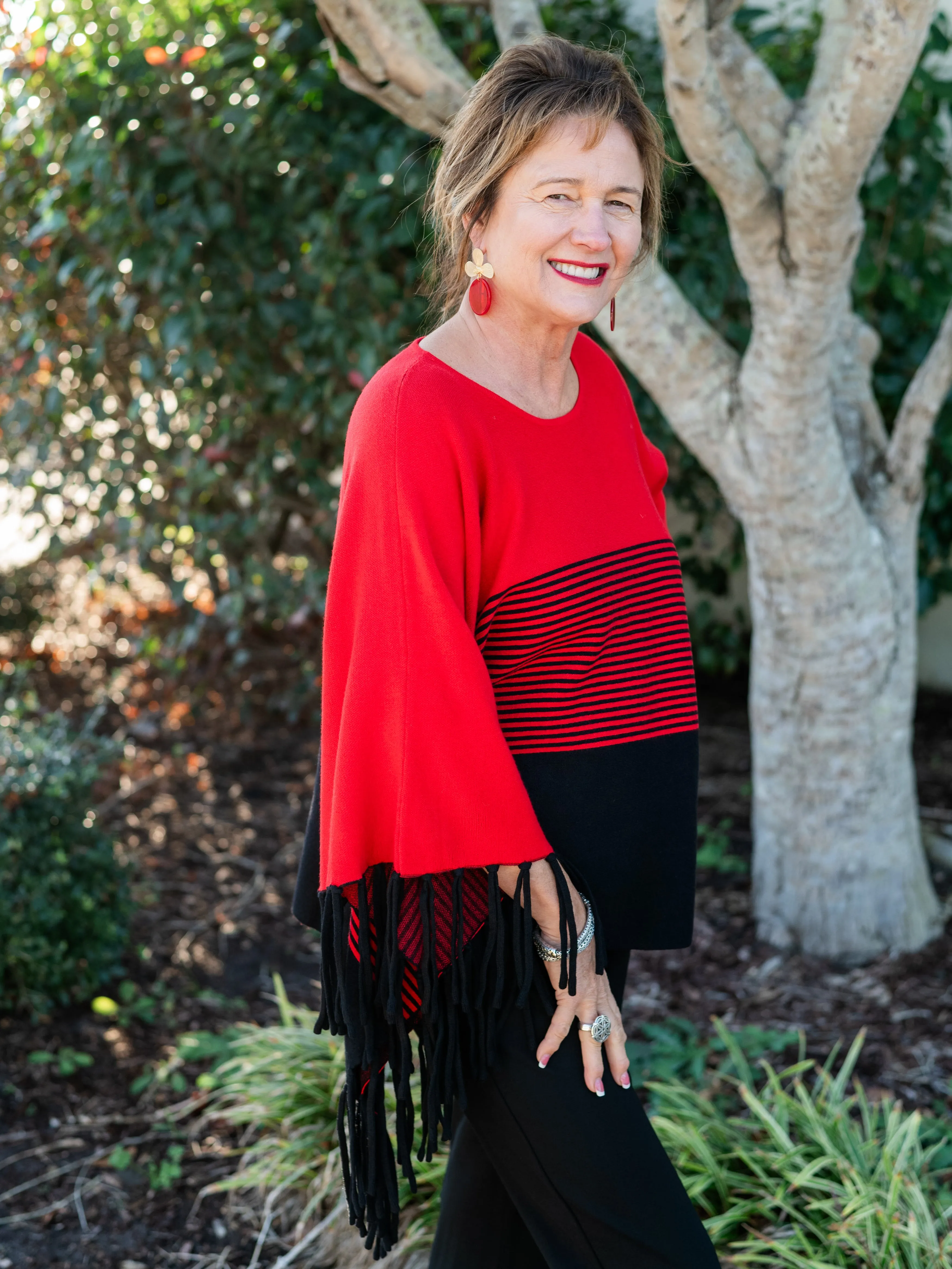 Fringe Edge Poncho by Multiples