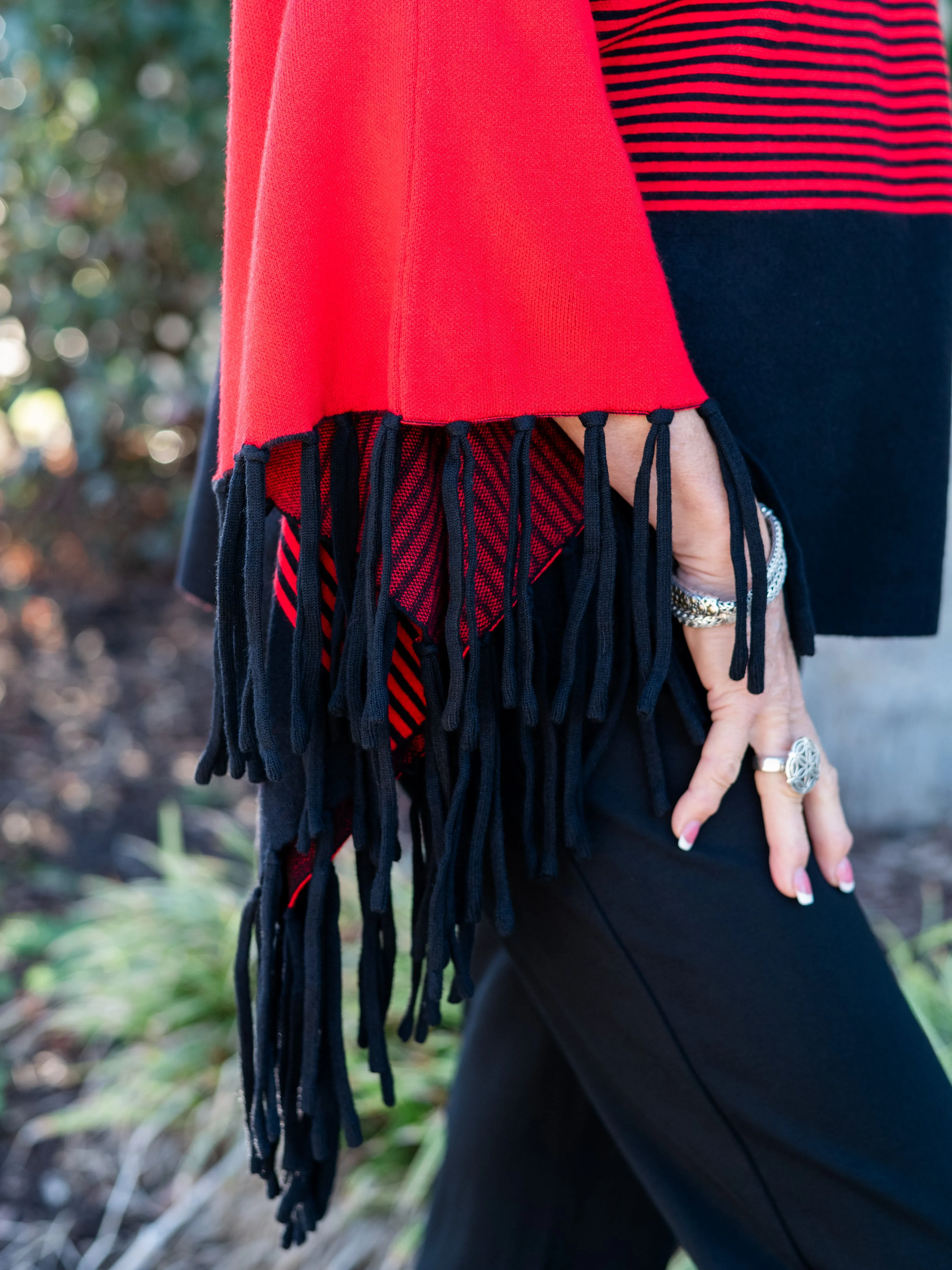 Fringe Edge Poncho by Multiples