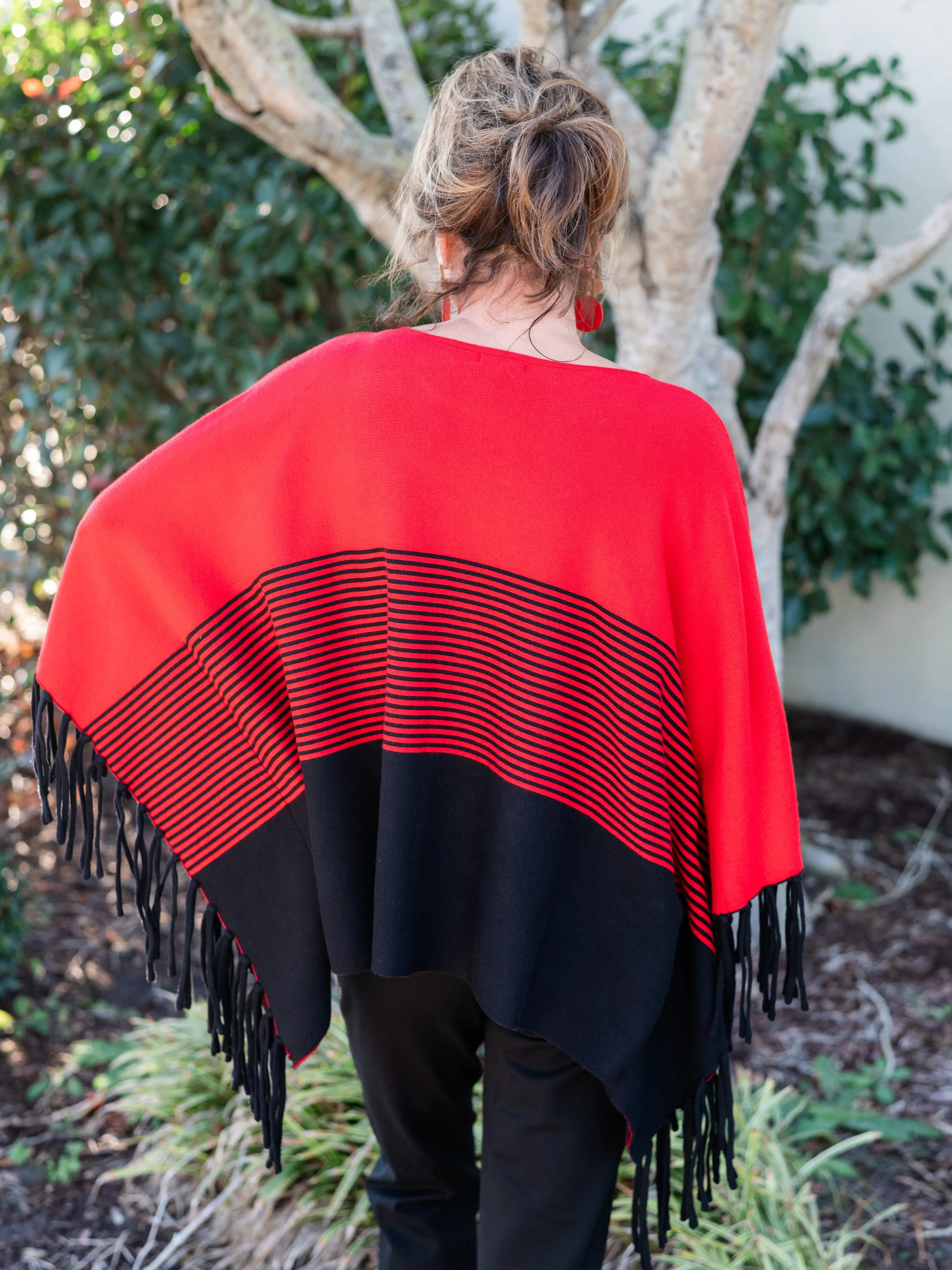 Fringe Edge Poncho by Multiples