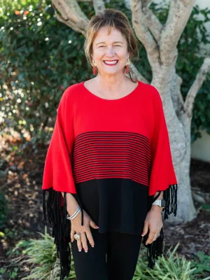Fringe Edge Poncho by Multiples