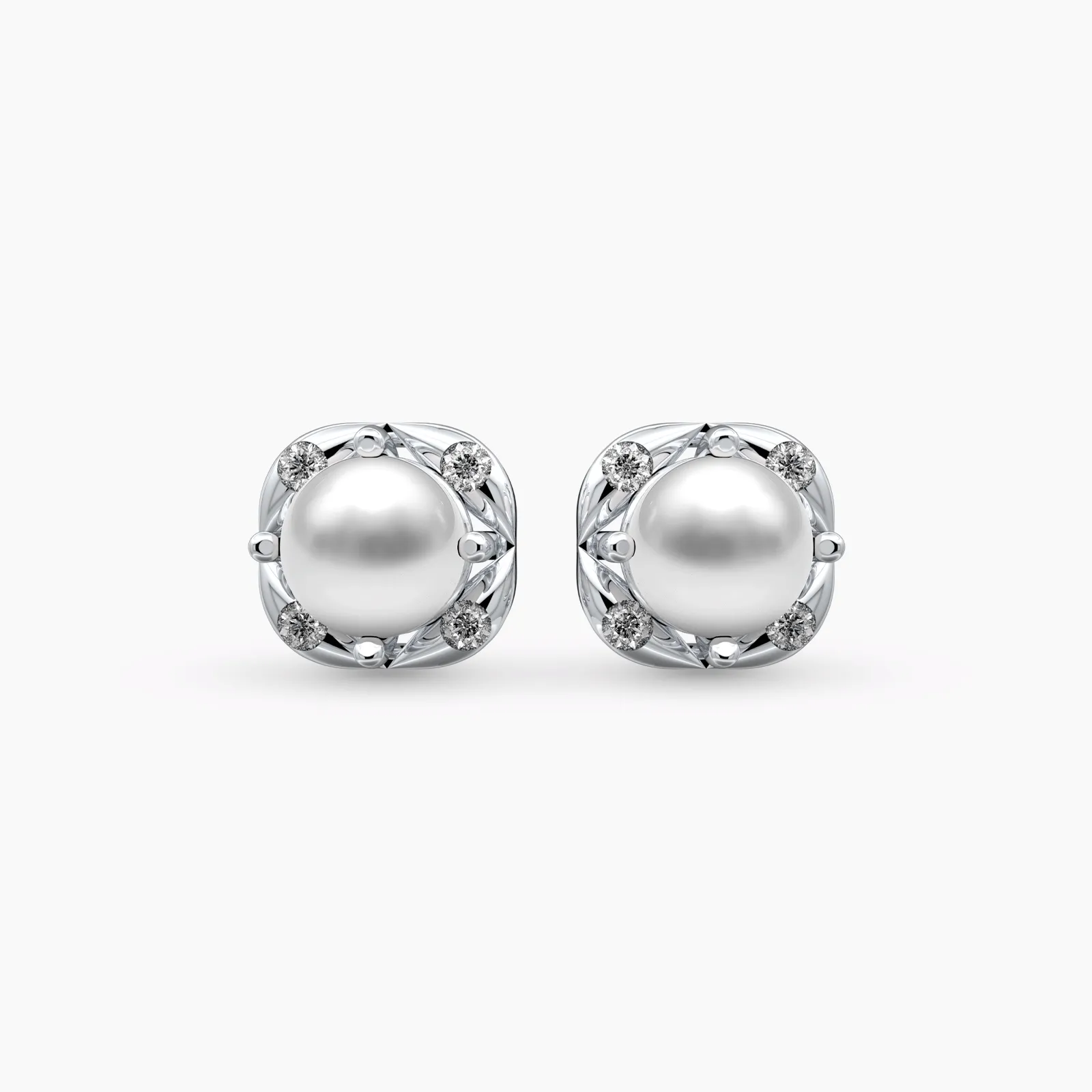 Golden Glow Pearls with Diamonds