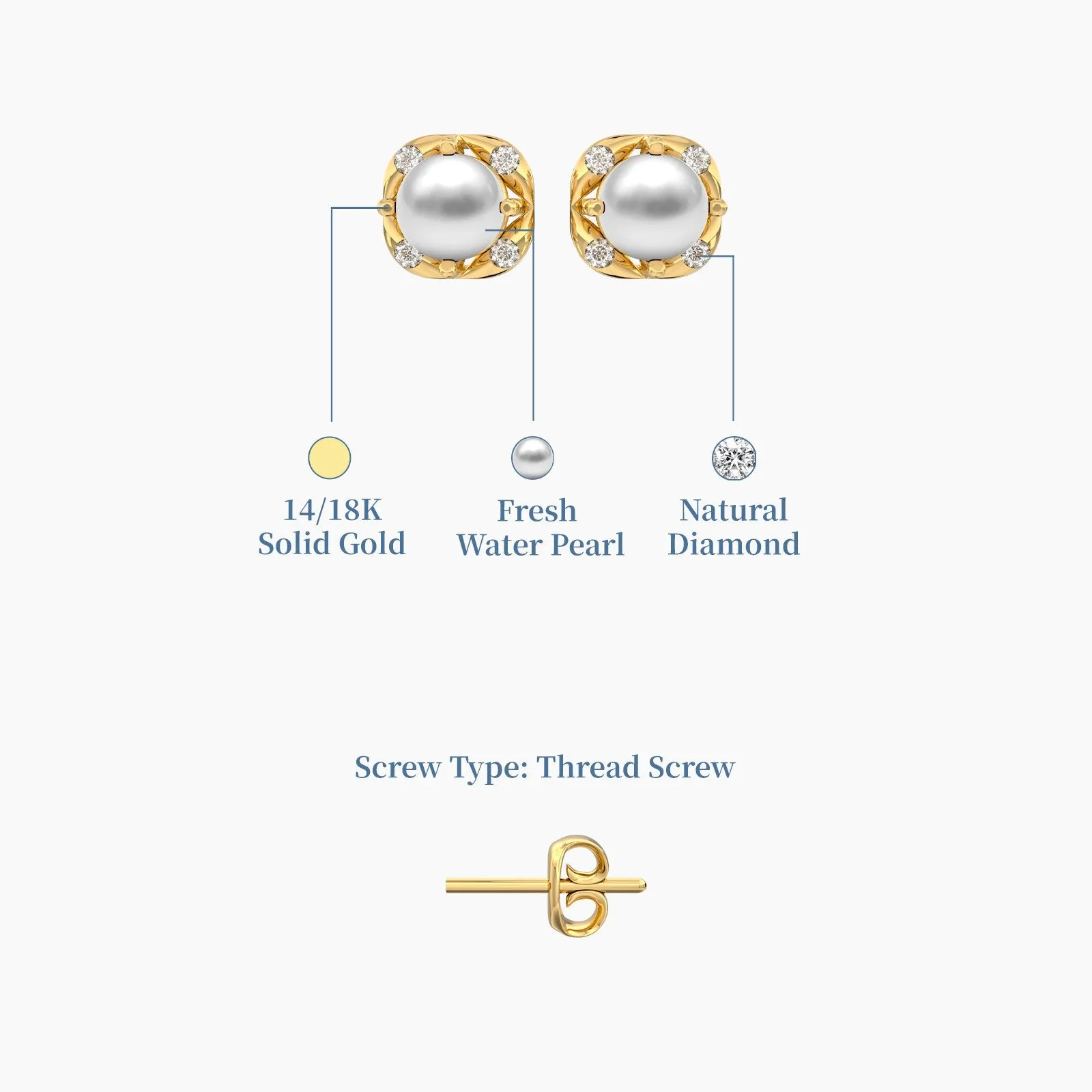 Golden Glow Pearls with Diamonds