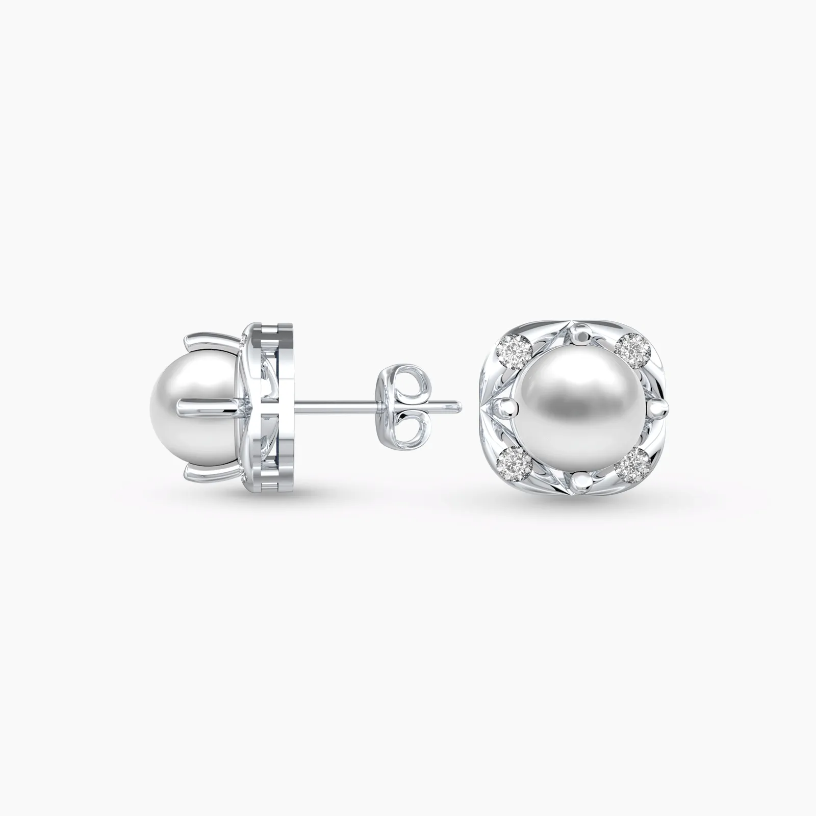 Golden Glow Pearls with Diamonds