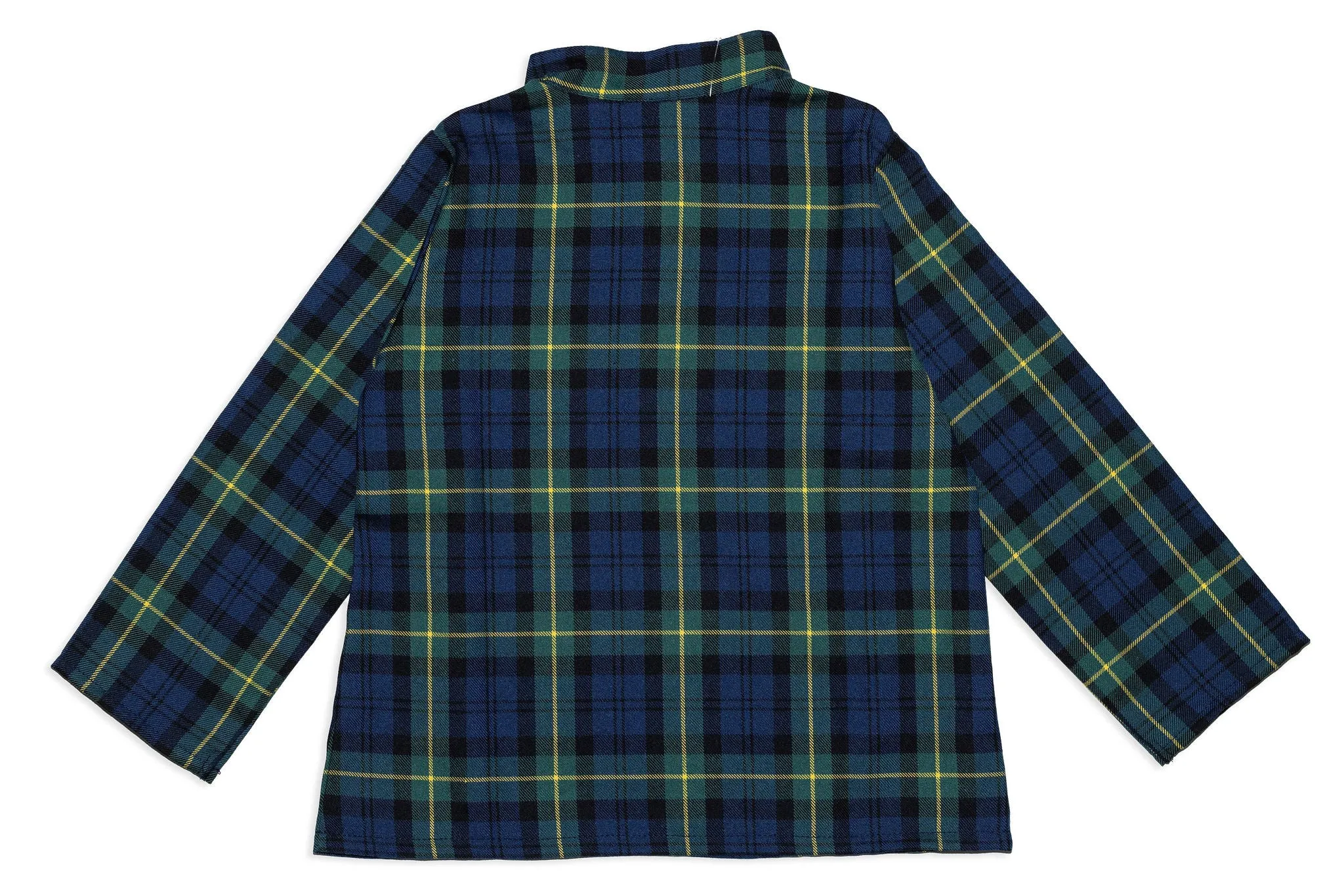 Green Plaid Shirt with Buttons