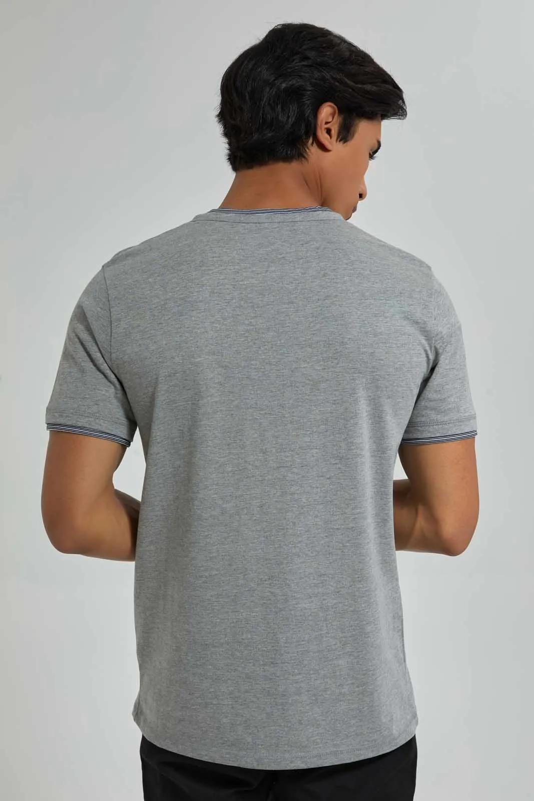 Grey Henley T-Shirt