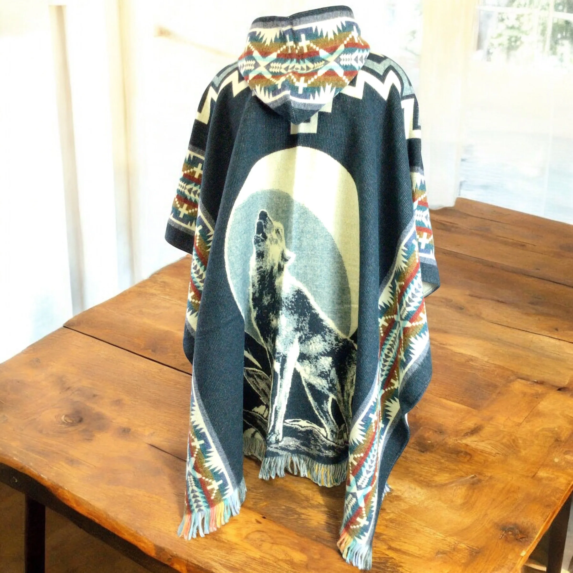 Handmade Ponchos red ( bear)