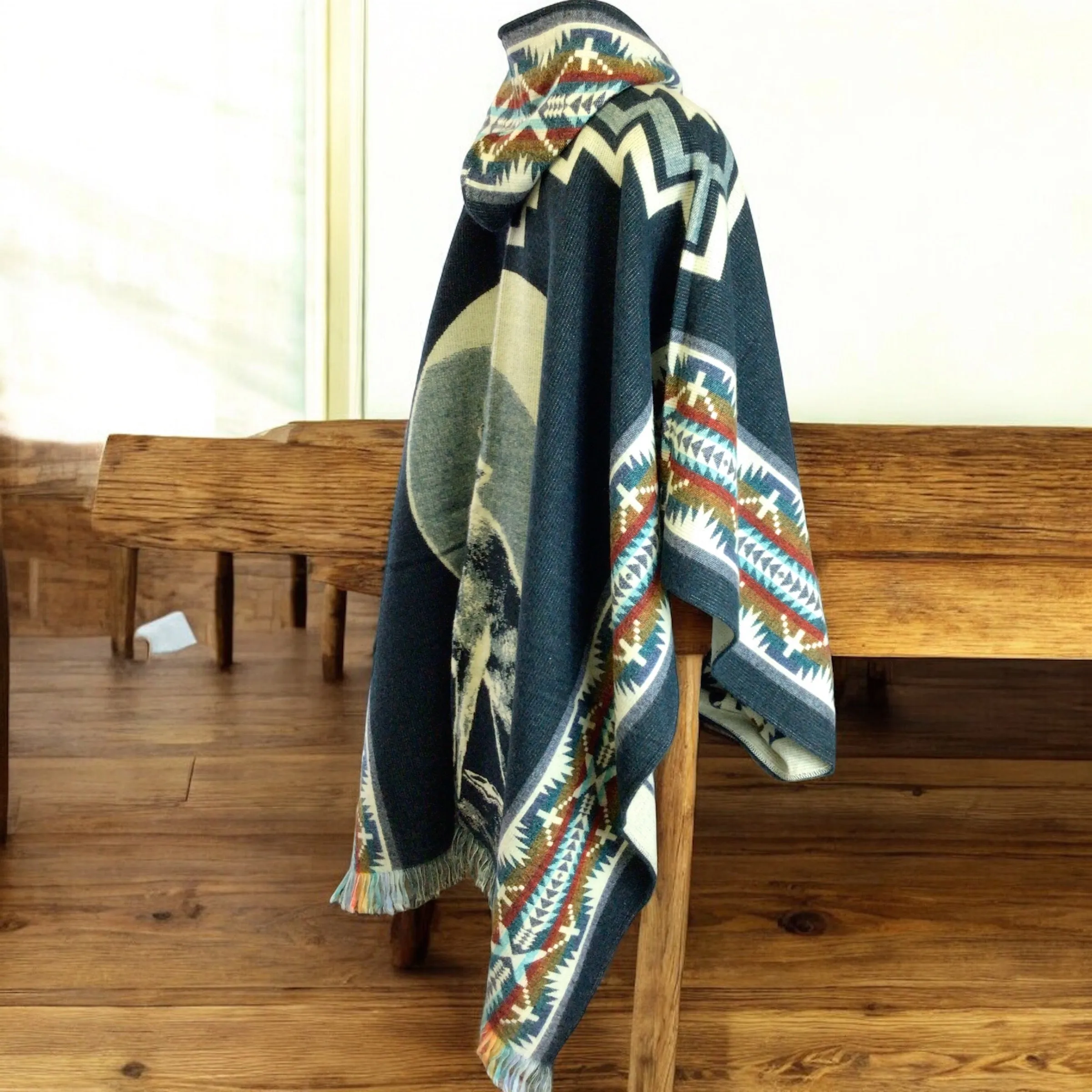 Handmade Ponchos red ( bear)