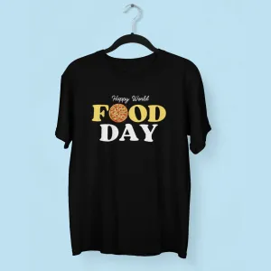 Happy World Food Day Round Neck Half Sleeve Classic T-Shirt