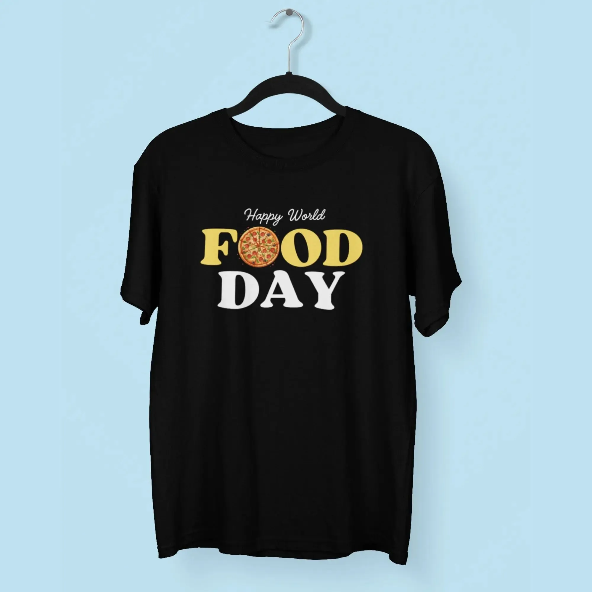 Happy World Food Day Round Neck Half Sleeve Classic T-Shirt