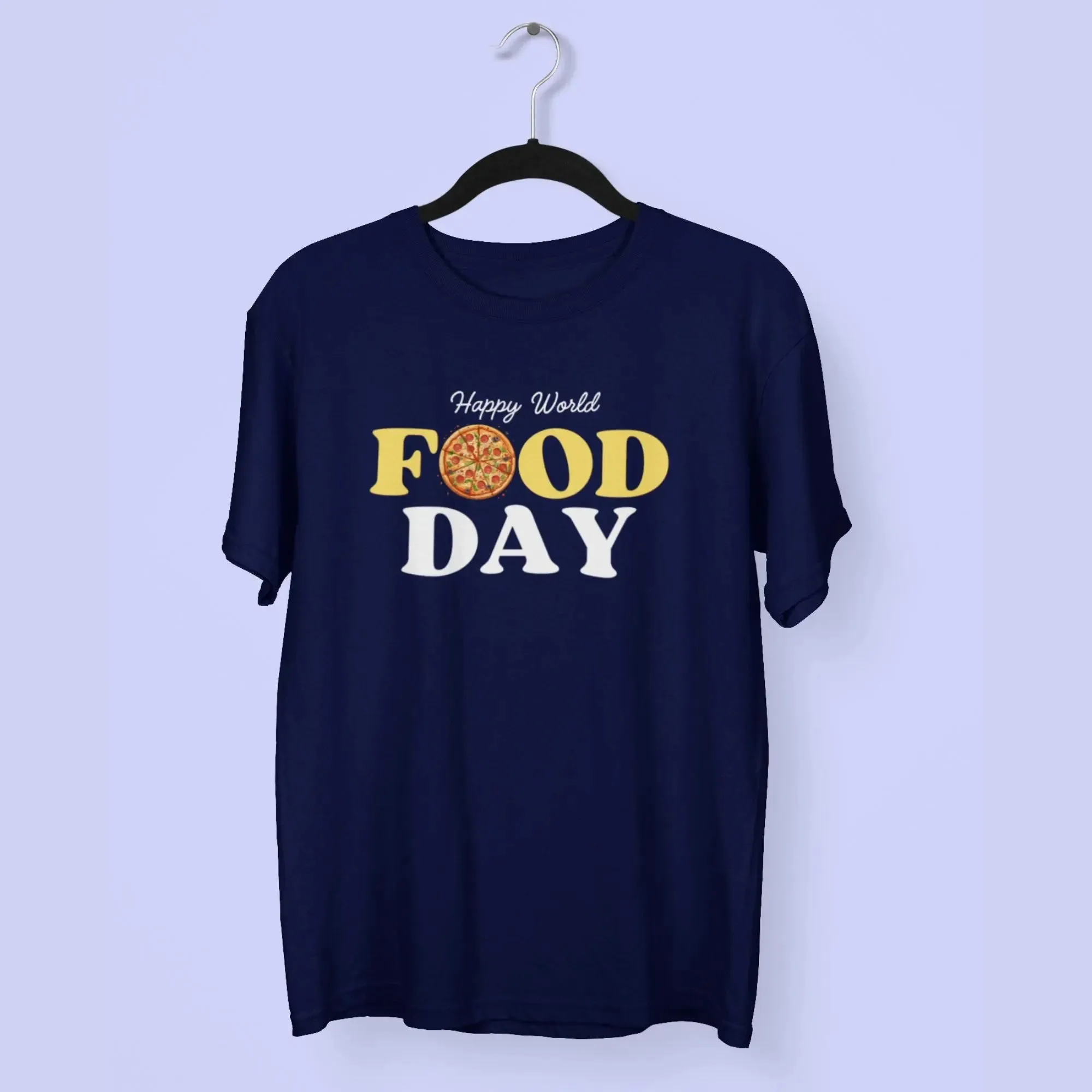 Happy World Food Day Round Neck Half Sleeve Classic T-Shirt